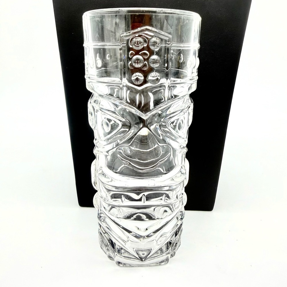 Forum Clear Glass Tiki Tumbler‎ Highball Mug Hawaiian Luau Barware 6.5"